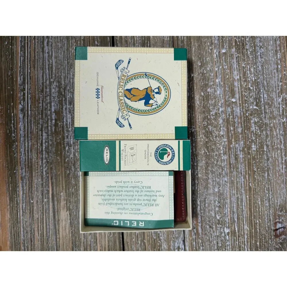 Relic Golf Classic‎ Leather Money Clip Wallet Vintage Aesthetic Old Money Brown - Picture 5 of 5
